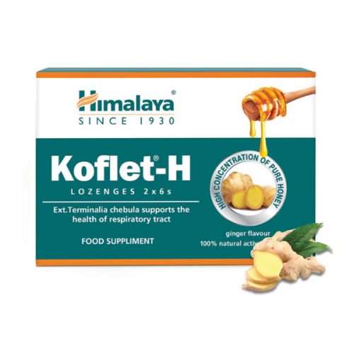 HIMALAYA KOFLET-H ΠΑΣΤΙΛΙΕΣ ΓΙΑ ΤΟΝ ΛΑΙΜΟ ΜΕ ΓΕΥΣΗ ΤΖΙΝΤΖΕΡ 12ΤΜΧ