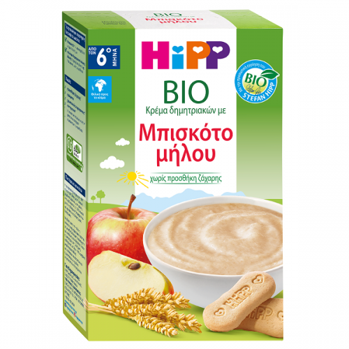 HIPP ΚΡΕΜΑ ΜΠΙΣΚΟΤΟ ΜΗΛΟΥ ΑΠΟ ΤΟΝ 6ο ΜΗΝΑ BIO 250GR