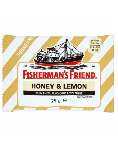 FISHERMAN'S FRIEND HONEY & LEMON ΚΑΡΑΜΕΛΕΣ ΓΙΑ ΤΟΝ ΠΟΝΟΛΑΙΜΟ ΜΕ ΜΕΛΙ & ΛΕΜΟΝΙ ΧΩΡΙΣ ΖΑΧΑΡΗ 25GR