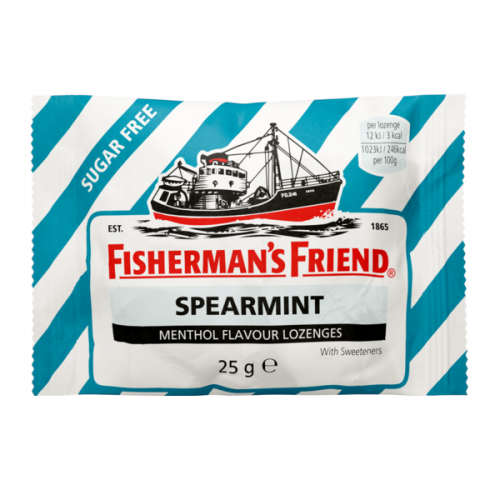 FISHERMAN\'S FRIEND SPEARMINT ΚΑΡΑΜΕΛΕΣ ΓΙΑ ΤΟΝ ΠΟΝΟΛΑΙΜΟ ΜΕ ΓΕΥΣΗ ΔΥΟΣΜΟ ΧΩΡΙΣ ΖΑΧΑΡΗ 25GR