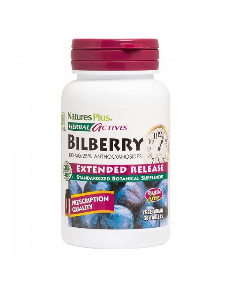 NATURES PLUS BILBERRY 100MG 30TABS