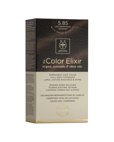 APIVITA MY COLOR ELIXIR No 5.85 Καστανό Ανοιχτό - Περλέ Μαόνι 50&75ml