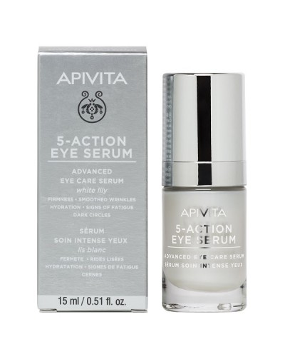 APIVITA 5 ACTION EYE SERUM ΜΕ ΛΕΥΚΟ ΚΡΙΝΟ 15ML