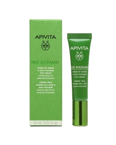 APIVITA BEE RADIANT ΚΡΕΜΑ ΜΑΤΙΩΝ ΓΙΑ ΣΗΜΑΔΙΑ ΓΗΡΑΝΣΗΣ & ΞΕΚΟΥΡΑΣΤΗ ΟΨΗ ΜΕ ΛΕΥΚΗ ΠΑΙΩΝΙΑ & ΠΑΤΕΝΤΑΡΙΣΜΕΝΗ ΠΡΟΠΟΛΗ 15ML