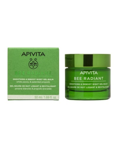 APIVITA BEE RADIANT GEL-BALM ΝΥΧΤΑΣ ΓΙΑ ΛΕΙΑΝΣΗ & ΑΝΑΖΩΟΓΟΝΗΣΗ ΜΕ ΛΕΥΚΗ ΠΑΙΩΝΙΑ & ΠΑΤΕΝΤΑΡΙΣΜΕΝΗ ΠΡΟΠΟΛΗ 50ML