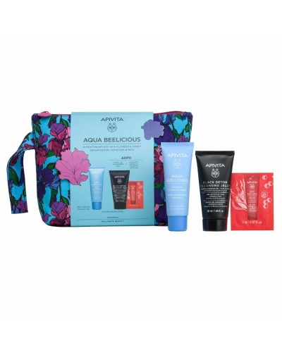 Apivita Promo Pack Aqua Beelicious Απαλή Κρέμα Ενυδάτωσης Πλούσιας Υφής 40ml & Δώρo Gel Καθαρισμού Προσώπου 50ml & Bee Sun Safe Αντηλιακή 2ml