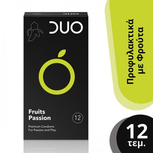 DUO Fruits Passion Προφυλακτικά με Γεύσεις, 12 τμχ.