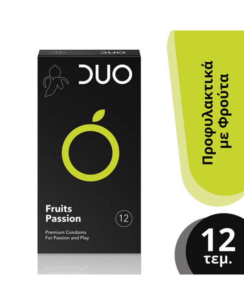DUO Fruits Passion Προφυλακτικά με Γεύσεις, 12 τμχ.
