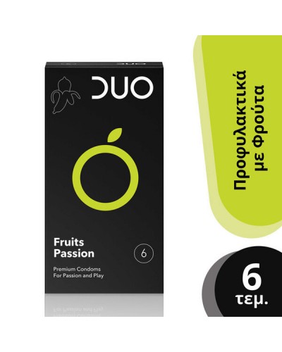 DUO Fruits Passion Προφυλακτικά με Γεύσεις, 6 τμχ.