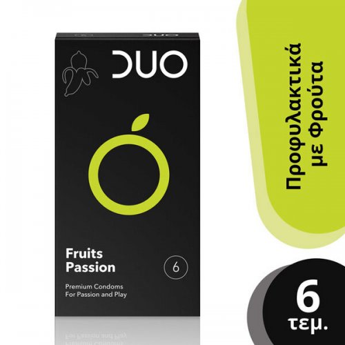 DUO Fruits Passion Προφυλακτικά με Γεύσεις, 6 τμχ.
