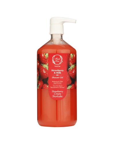 FRESH LINE STRAWBERRY & MILK SHOWER GEL 1lt