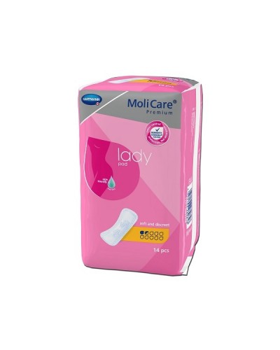 HARTMANN MOLICARE PREMIUM LADY PAD ΓΥΝΑΙΚΕΙΕΣ ΣΕΡΒΙΕΤΕΣ ΑΚΡΑΤΕΙΑΣ 1,5 Σταγόνες 14τμχ