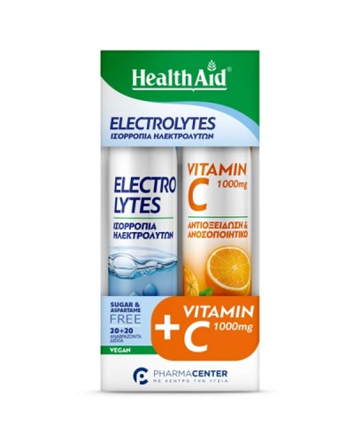 HEALTH AID PROMO ELECTROLYTES 20 ΑΝΑΒΡΑΖΟΝΤΑ ΔΙΣΚΙΑ & VITAMIN C 1000MG ORANGE 20 ΑΝΑΒΡΑΖΟΝΤΑ ΔΙΣΚΙΑ