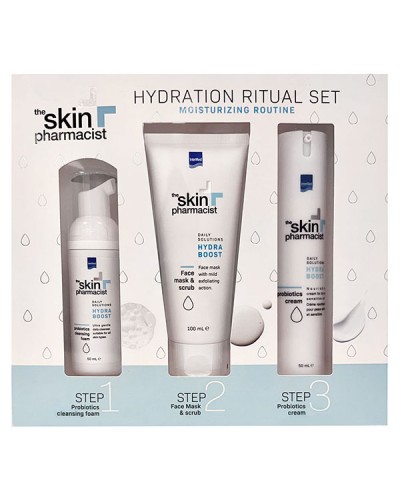 INTERMED SKIN PHARMACIST PROMO HYDRATION: CLEANSING FOAM 50ml + FACE MASK & SCRUB 100ml + PROBIOTICS CREAM 50ml