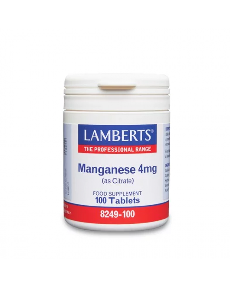 LAMBERTS MANGANESE 4MG (AMINO ACID CHELATE) 100TABS LAMBERTS MANGANESE 4MG (AMINO ACID CHELATE) 100TABS