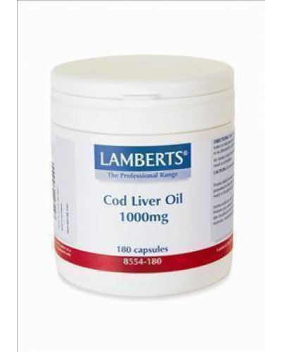 LAMBERTS COD LIVER OIL 1000MG 180CAP