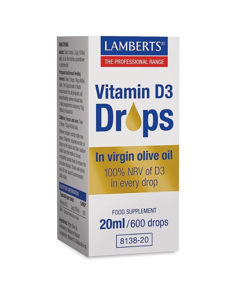 LAMBERTS VITAMIN D3 20ML / 600DROPS LAMBERTS VITAMIN D3 20ML / 600DROPS