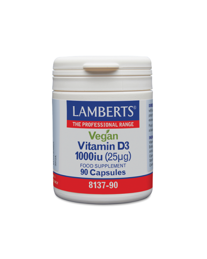 LAMBERTS VEGAN VITAMIN D3 1000IU 90caps LAMBERTS VEGAN VITAMIN D3 1000IU 90caps