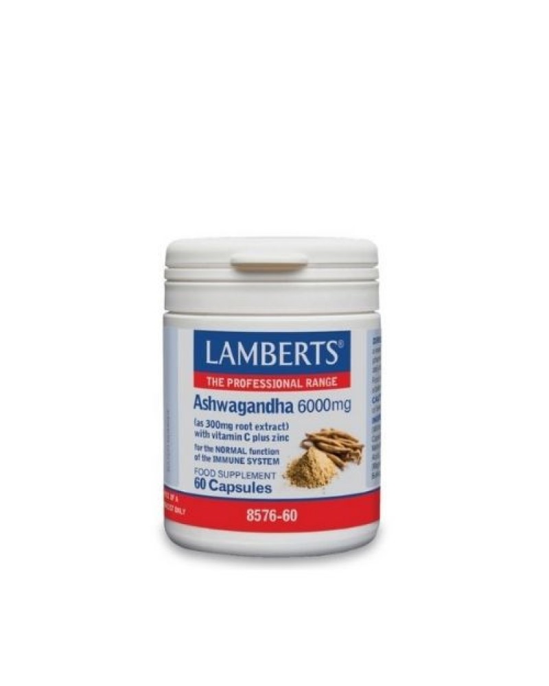 LAMBERTS ASHWAGANDHA 6000MG 60CAPS LAMBERTS ASHWAGANDHA 6000MG 60CAPS