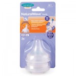 LANSINOH NATURALWAVE TEATS ΘΗΛΗ ΣΙΛΙΚΟΝΗΣ ΑΡΓΗΣ ΡΟΗΣ 2τμχ