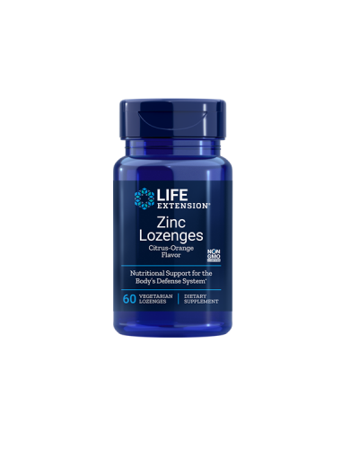 LIFE EXTENSION ZINC LOZENGES CITRUS -ORANGE FLAVOR 60VEG.LOZENGES