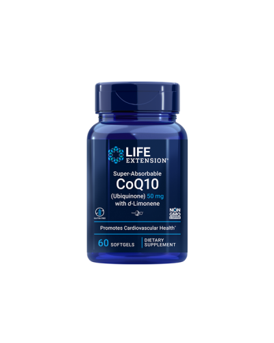 LIFE EXTENSION SUPER ABSORBABLE CoQ10 WITH D-LIMONENE 50mg 60SOFTGELS