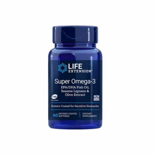 LIFE EXTENSION SUPER OMEGA-3 EPA/DHA WITH SESAME LIGNANS AND OLIVE EXTRACT 60SOFTGELS