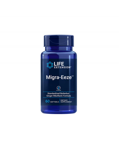 LIFE EXTENSION MIGR-EEZE BUTTERBUR-GINGER-RIBOF 60SOFTGELS