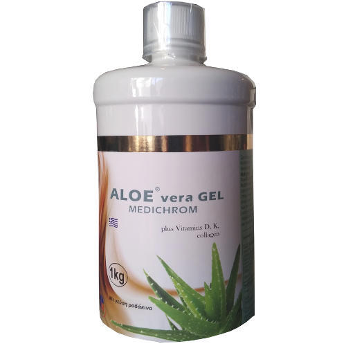 MEDICHROM ALOE VERA GEL PLUS VITAMIN D ΜΕ ΓΕΥΣΗ ΡΟΔΑΚΙΝΟ 1KG