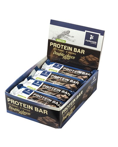 MY ELEMENTS SPORTS PROTEIN BAR DOUBLE CHOCO 12X60G