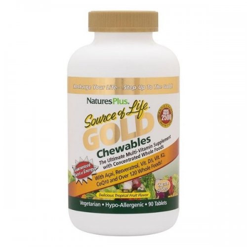 NATURES PLUS SOURCE OF LIFE GOLD 90 CHEWABLE TABS