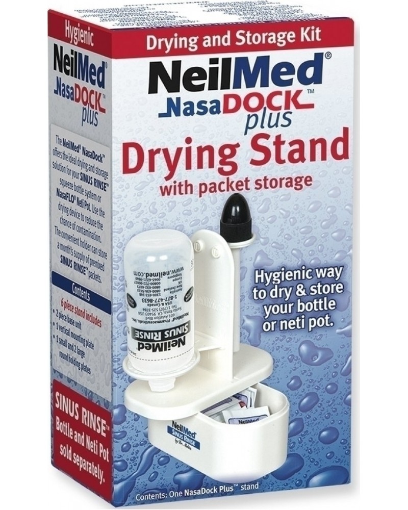 NEILMED SINUS RINCE NASA DOCK PLUS DRYING STANG WITH PACKET STORAGE 1ΤΜΧ