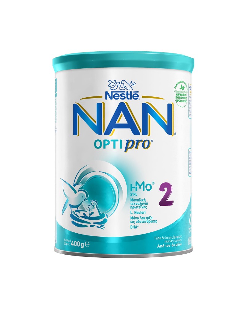 NESTLE Nan Optipro 2 Γάλα 2ης Βρεφικής Ηλικίας +6 Μηνών σε σκόνη 400gr NESTLE Nan Optipro 2 Γάλα 2ης Βρεφικής Ηλικίας +6 Μηνών σε σκόνη 400gr