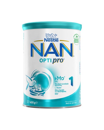 NESTLE Nan Optipro 1 Γάλα 1ης Βρεφικής Ηλικίας 0+ Μηνών σε σκόνη 400gr