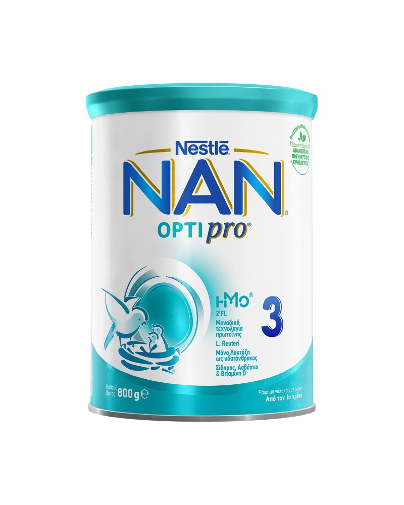 NESTLE Nan Optipro 3 Γάλα 3ης Βρεφικής Ηλικίας +12 Μηνών σε σκόνη 800gr NESTLE Nan Optipro 3 Γάλα 3ης Βρεφικής Ηλικίας +12 Μηνών σε σκόνη 800gr