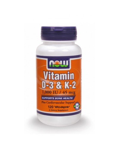 NOW Vit D-3 / K2 1000 IU/45 MCG  120 VCAPS