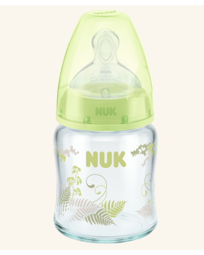 NUK FIRST CHOICE ΜΠΙΜΠΕΡΟ ΓΥΑΛΙΝΟ ΜΕ ΘΗΛΗ M 0-6m 120ML  ΔΙΑΦΟΡΑ ΧΡΩΜΑΤΑ ΚΑΙ ΣΧΕΔΙΑ