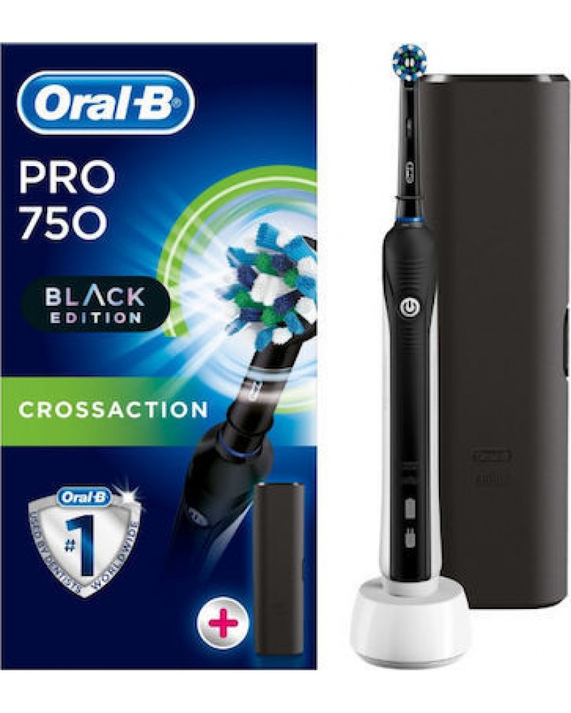 Oral-B Pro 750 Μαύρη Ηλεκτρική Οδοντόβουρτσα Από Την Braun
