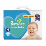 PAMPERS ACTIVE BABY DRY ΜΕΓ 4 (9-14KG) 1x90 GIANT
