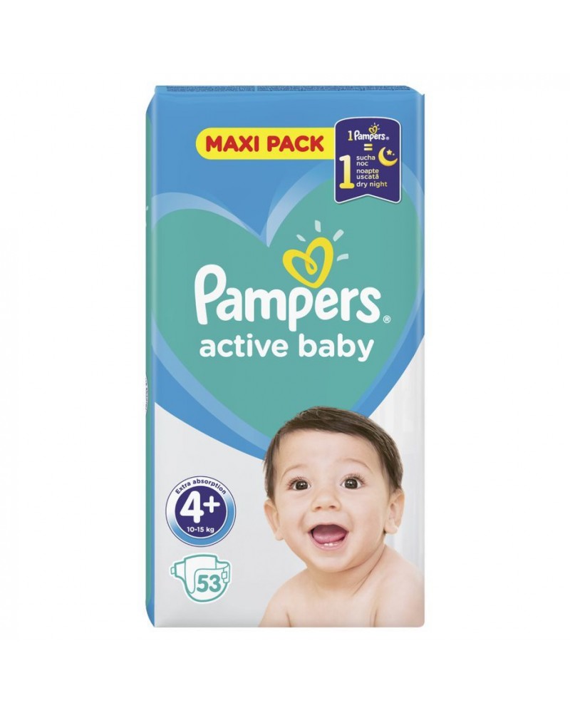 PAMPERS ACTIVE BABY ΜΕΓ 4 + 1X53 MAXI
