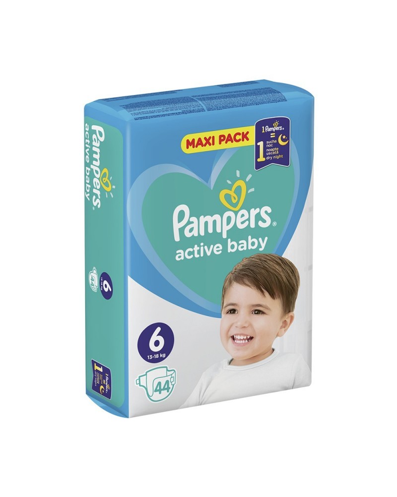 PAMPERS ACTIVE BABY No6 (13-18 KG) MAXI PACK (44TEM)