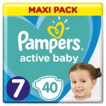 PAMPERS ACTIVE BABY DRY ΜΕΓ 7 1x40 (15 KG)  MAXI