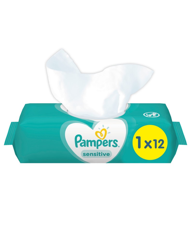 PAMPERS WIPES SENSITIVE 1x12 TRAVEL