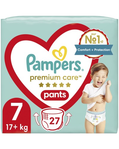 Pampers Premium Care Pants Πάνες Βρακάκι No.7 για 17+kg 27TMX