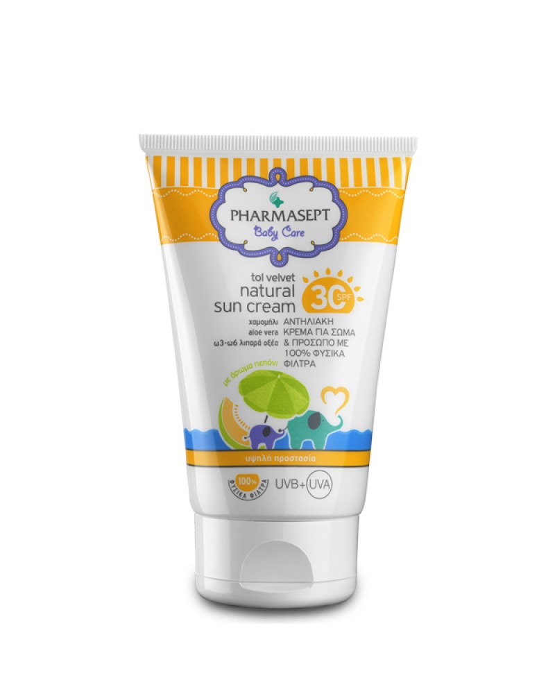PHARMASEPT Baby Care Tol Velvet Natural Sun Cream SPF30 100ML PHARMASEPT Baby Care Tol Velvet Natural Sun Cream SPF30 100ML