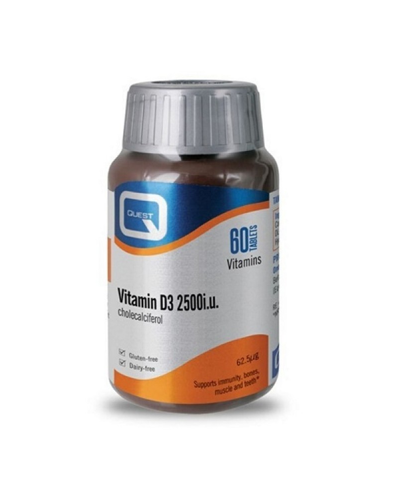 Quest Vitamin D3 2500 IU cholecalciferol 60Tabs