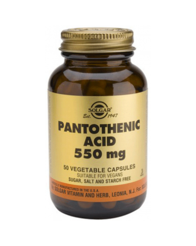 SOLGAR PANTOTHENIC ACID 550MG 50VEG CAP