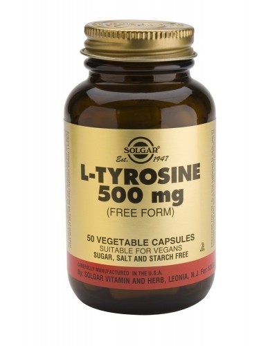 SOLGAR L-TYROSINE 500MG 50VEG CAP SOLGAR L-TYROSINE 500MG 50VEG CAP