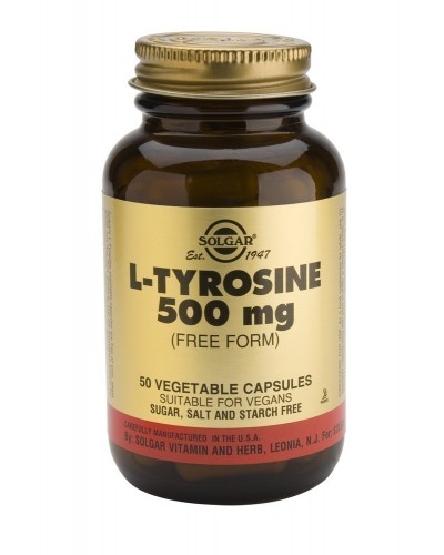 SOLGAR L-TYROSINE 500MG 50VEG CAP