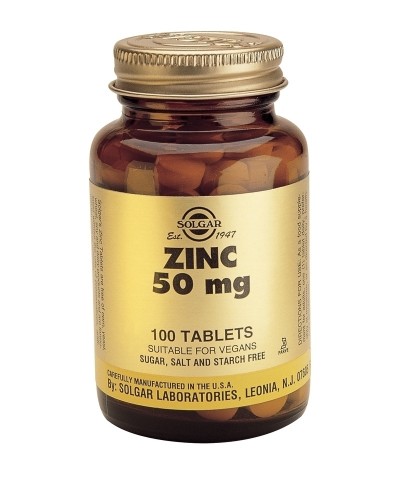 SOLGAR ZINC GLUCONATE 50MG 100TAB